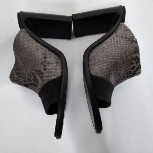 Rag & Bone Tristan Snake Print Python Mule Sandal High Heels - Picture 10 of 12